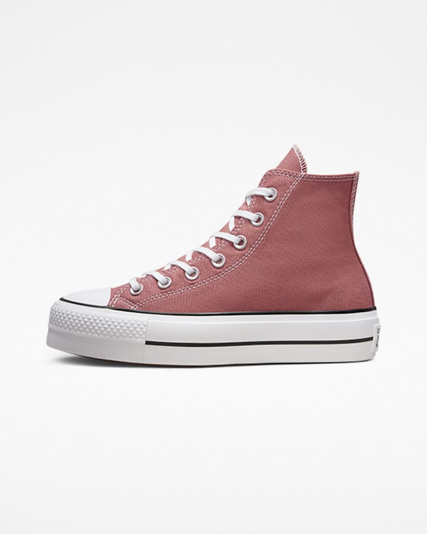 Women's Converse Chuck Taylor All Star Lift Seasonal Color High Top Platform Shoes Pink / Black / White | AU 35984V